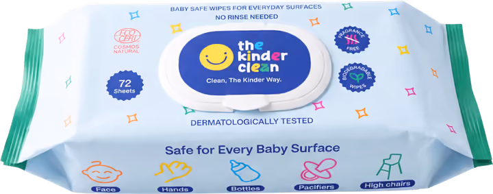 The Kinder Clean 72-count baby-safe wipes pack